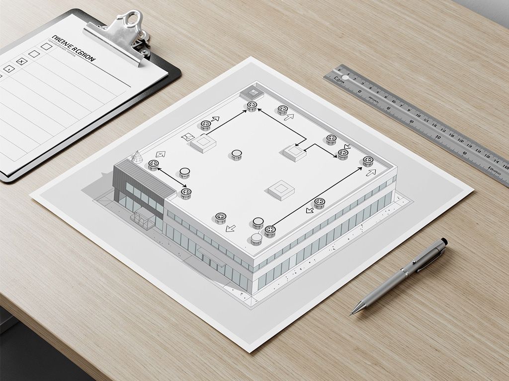 Checkliste zur Prüfung von Flachdachentwässerung in Gewerbeimmobilien