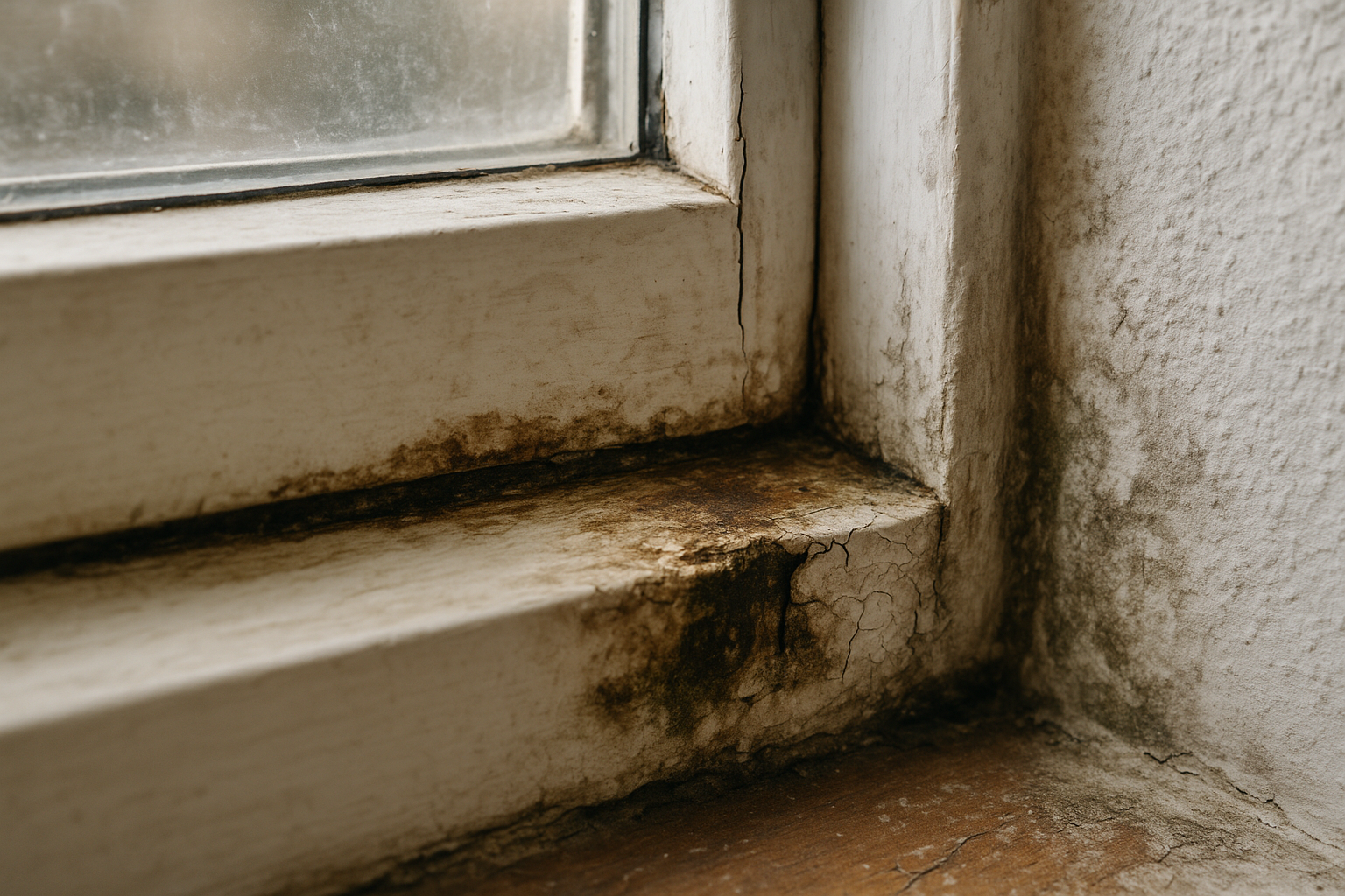 Fehlende Abdichtung an Fensterrahmen