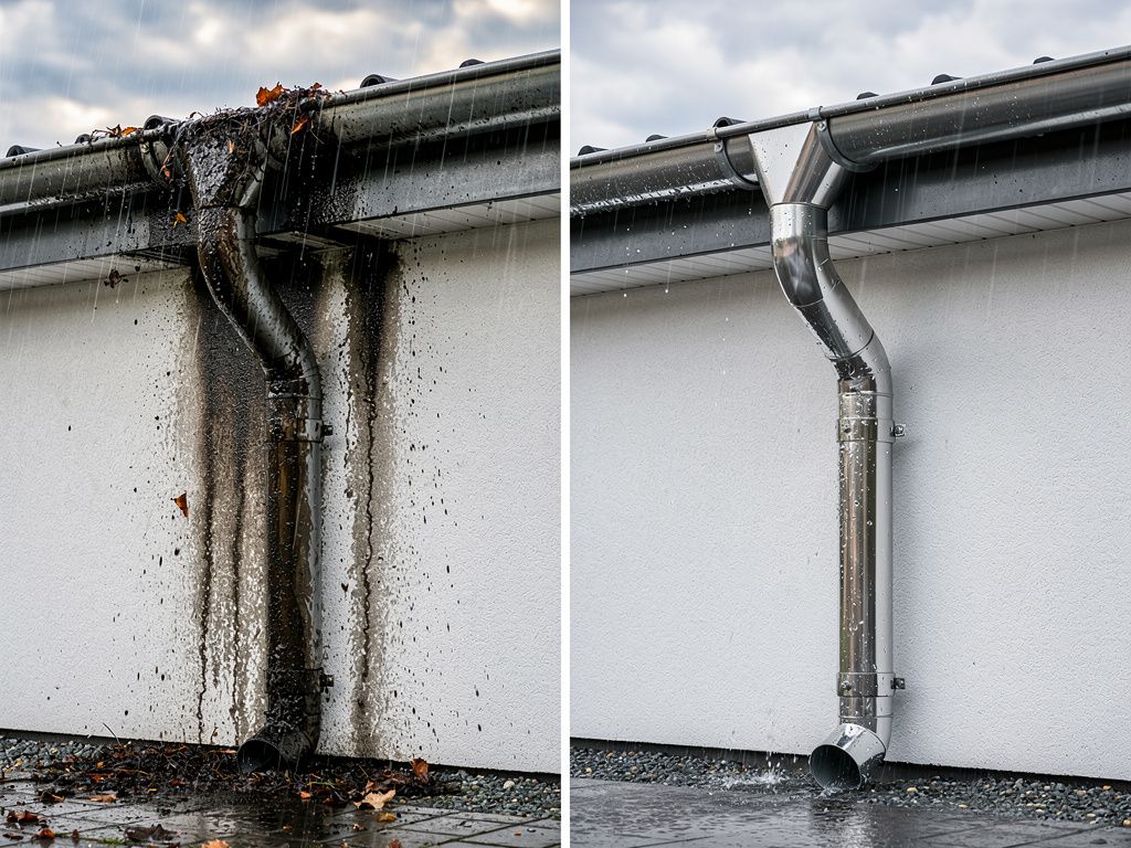 Unterdimensionierung von Regenfallrohren an geneigten Dächern – Druckverluste …