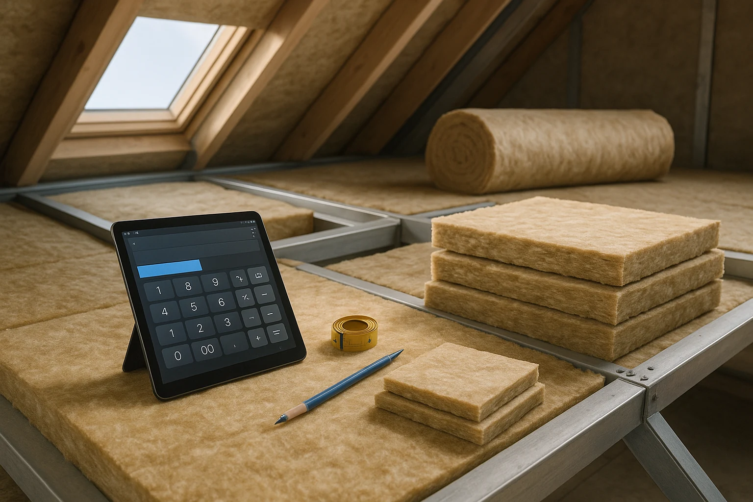 Dämmstoff-Rechner Dach (Volumen + optional Platten) – kostenlos