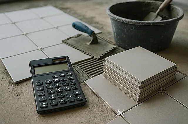 Fliesenrechner (Stückzahl & Kleber grob)