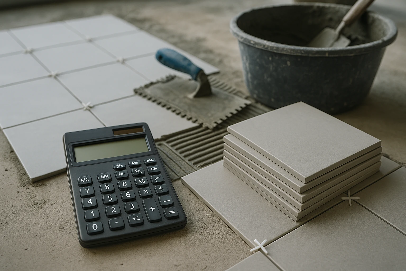 Fliesenrechner (Stückzahl & Kleber grob) – kostenlos